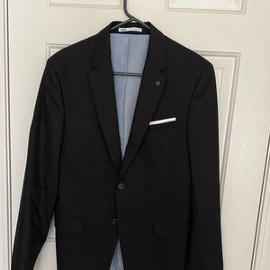 Zara Black Wool Blend Suit Jacket